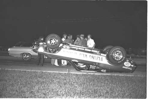 Tri-City Dragway - Flying Red Baron Crash From Fred Militello Photo By Don Ruppel  (newer photo)